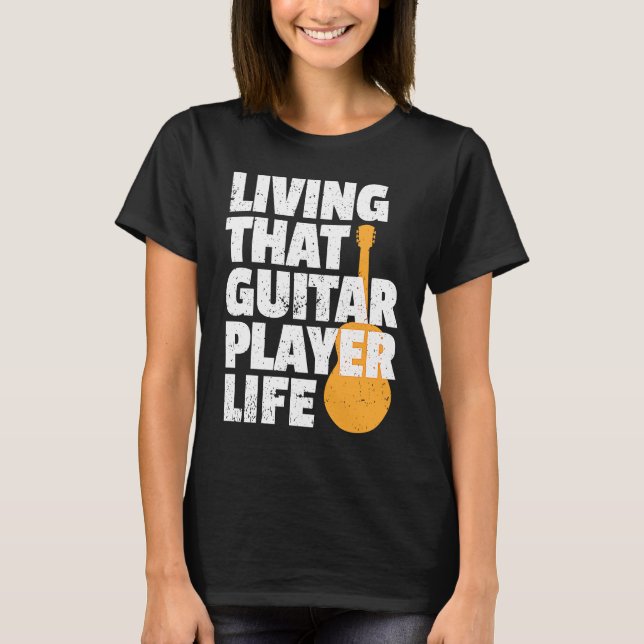 Classical Guitarist Acoustic Guitar Teacher Guitar T-Shirt (Vorderseite)