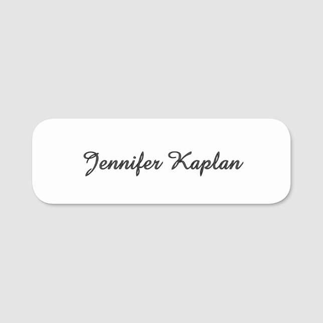 Classical Handwriting Minimalist Professional Namensschild (Vorderseite)