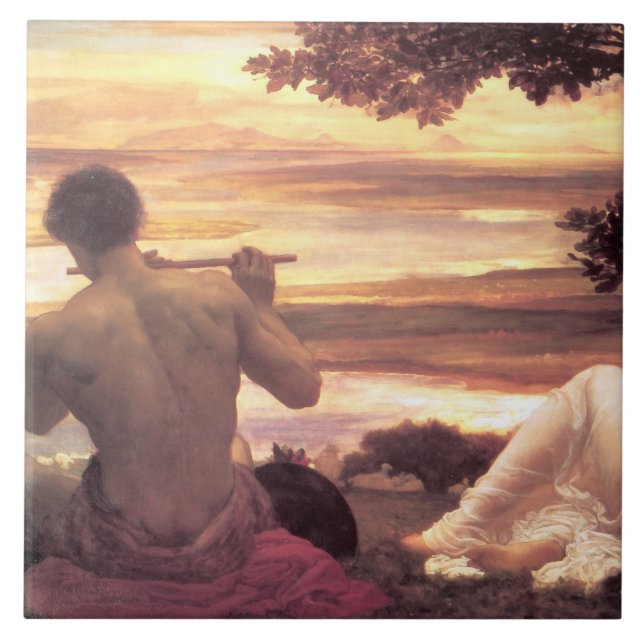 Classical Idyll (von Frederic Leighton) Fliese (Vorderseite)