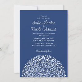 Classical Ornate Art Deco Style Mandala Wedding Einladung