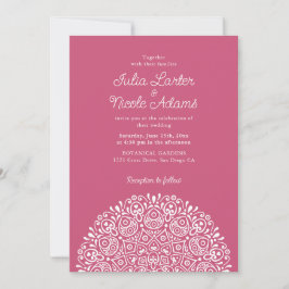 Classical Ornate Art Deco Style Mandala Wedding Einladung