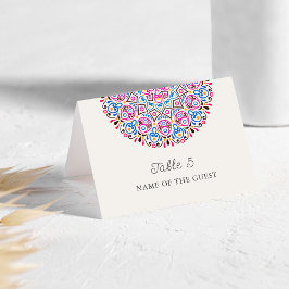 Classical Ornate Style Mandala Wedding Place Card Tischnummer