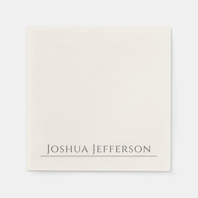 Classical Professional Creative Plain Black White Serviette (Vorderseite)