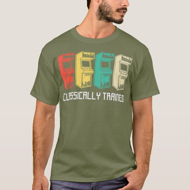 Classically Trained Gamer Vintage Retro Gaming T-Shirt (Vorderseite)