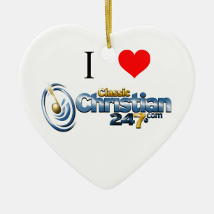 ClassicChristian247.com-Herz-Verzierung Keramik Ornament