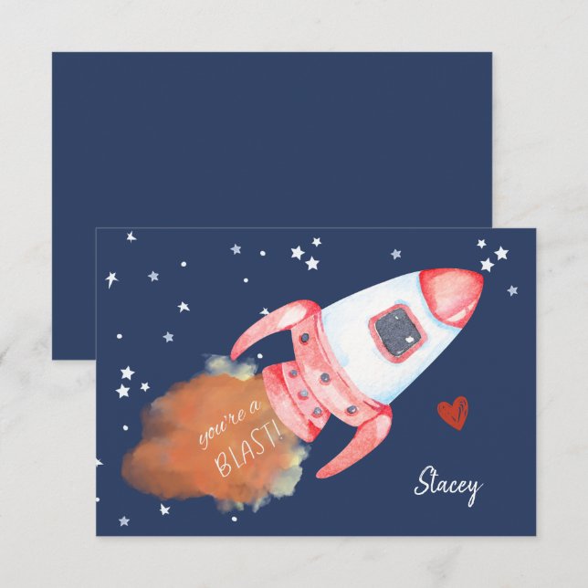 Classroom Valentine "You're a Blast!" (Vorne/Hinten)