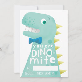 Classroom Valentines Dinosaur Dino-mite Feiertagskarte