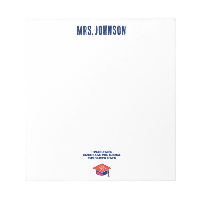 Classrooms As Science Exploration Zones Teacher Notizblock (Vorderseite)