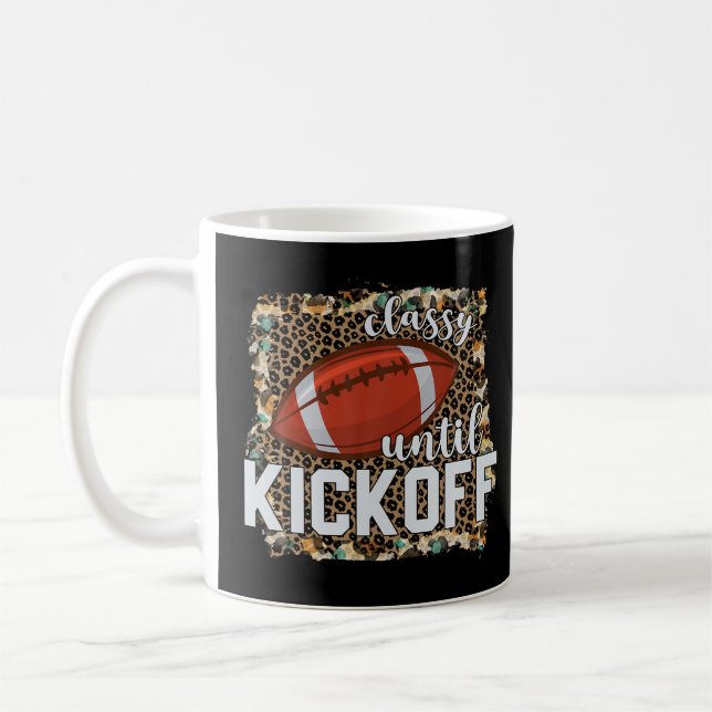 Classup bis Kickoff American Football Leopard gest Kaffeetasse (Links)