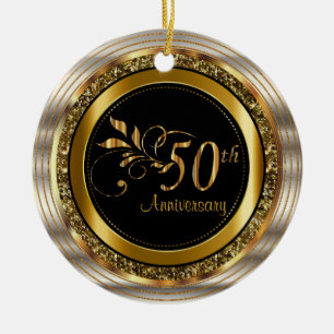Classy 50. Goldenes Jahr Keramik Ornament