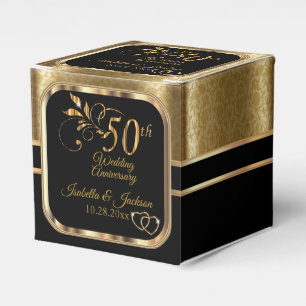Classy 50th Wedding Anniversary Fvor Box Geschenkschachtel