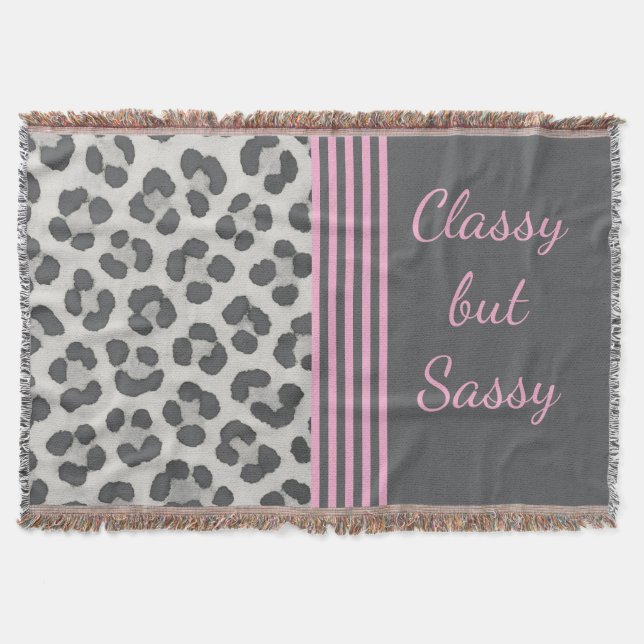 Classy, aber Sassy Snow Leopard Decke (Vorderseite)