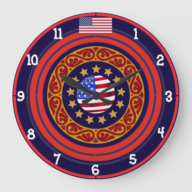 Classy Americana Wall Uhr (Vorderseite)