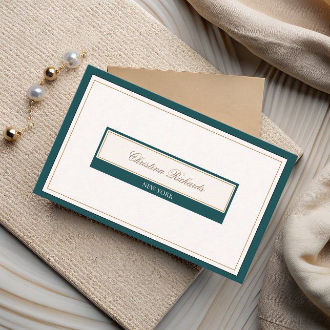 Classy Aquamarin Ivory Visitenkarte (Von Creator hochgeladen)