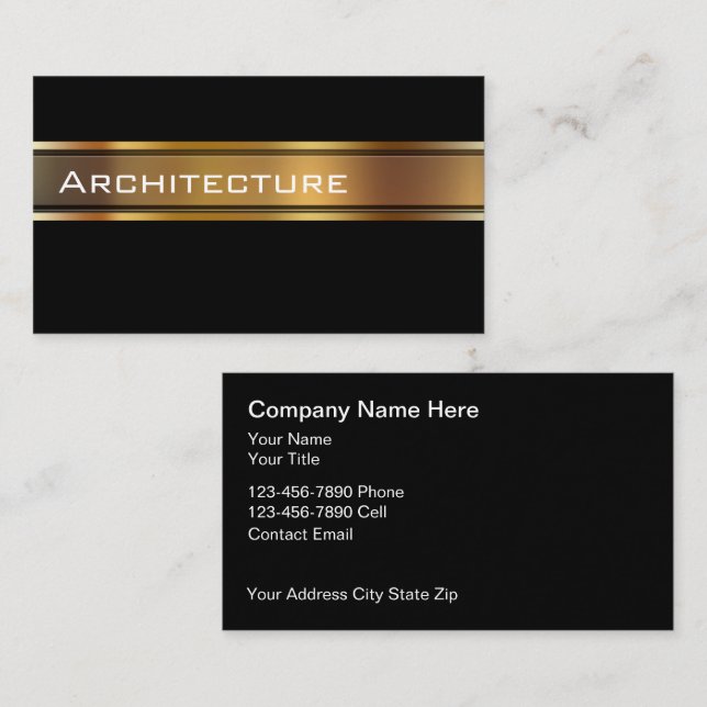 Classy Architect Business Cards Visitenkarte (Vorne/Hinten)