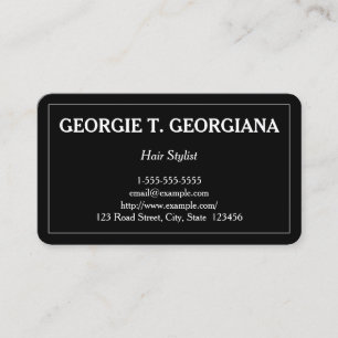 Classy & Basic Hair Stylist Business Card Visitenkarte