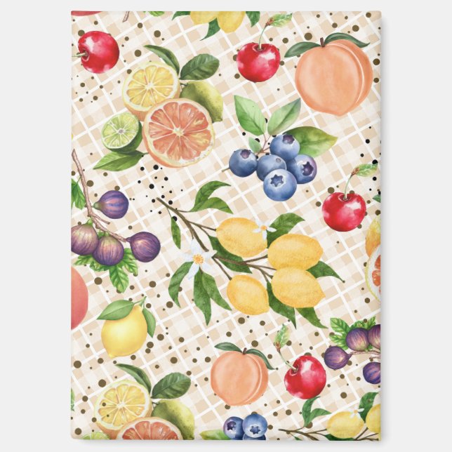 Classy beautiful botanical pattern beige magnet (Vorderseite)