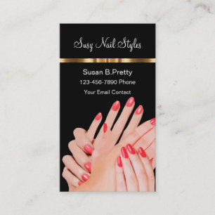 Classy Beauty Nails Manicure Business Cards Visitenkarte