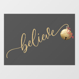 Classy BELIEVE Jingle Bell Weihnachten Fensteraufkleber