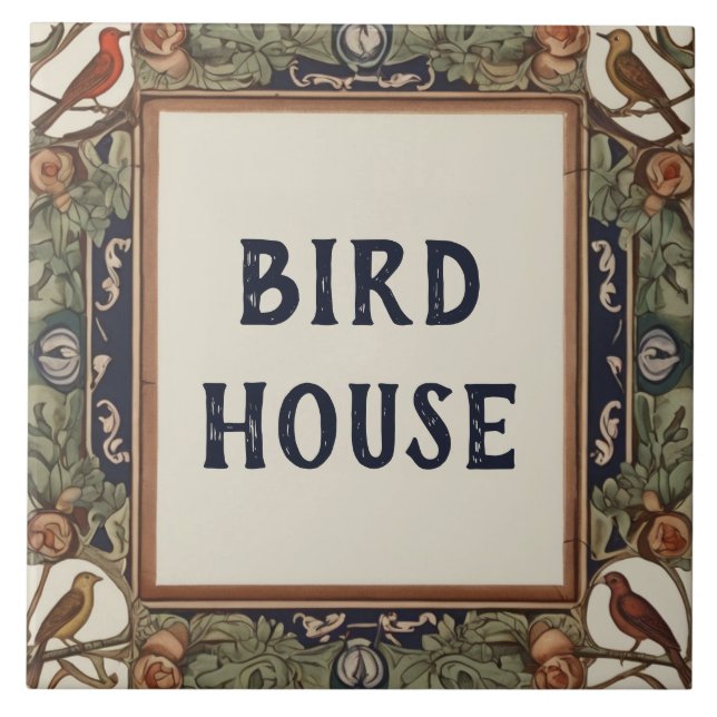 Classy Bird Custom House Name Plate Schild Plaque Fliese (Vorderseite)