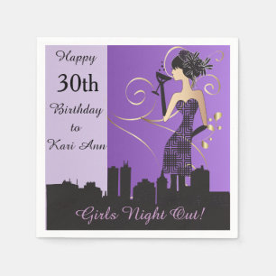 Classy Birthday Napkins für sie individuell gestal Serviette