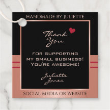 Classy Black and Rose Gold Packung Vielen Dank