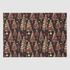 Classy Black, Burgundy und Gold Weihnachtsbaumen Seidenpapier