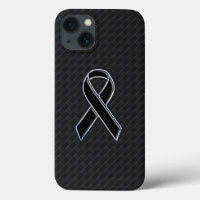 Classy Black Chrome Style Ribbon-Bewusstsein