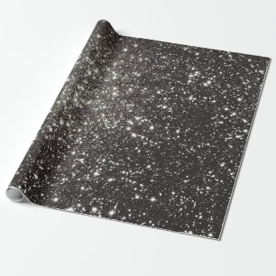 Classy Black Glitzer Shiny Glimmer Glamour Geschenkpapier