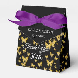 Classy Black & Gold Chic 50. Hochzeitstag Geschenkschachtel