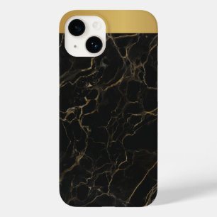 Classy Black Gold Marmor Muster iPhone / Android Case-Mate iPhone 14 Hülle