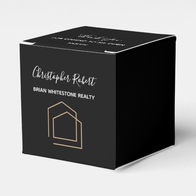 Classy Black Real Anwesen Geschenkschachtel (Vorderseite)