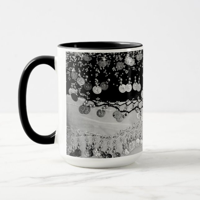 Classy Black und Silver Sinti und Roma Scarf       Tasse (Links)