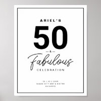Classy Black & White 50 & Fabulous Geburtstagspart