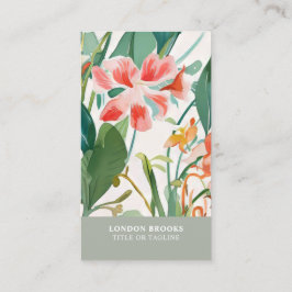 Classy Blooming Floral | Soziale Medien Visitenkarte