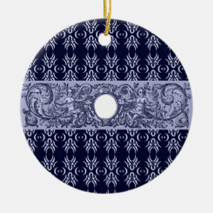 Classy Blue Baroque Muster von Leah G - Hubs Keramikornament