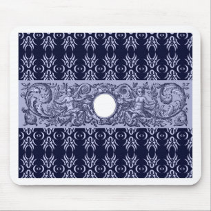 Classy Blue Baroque Muster von Leah G - Hubs Mousepad
