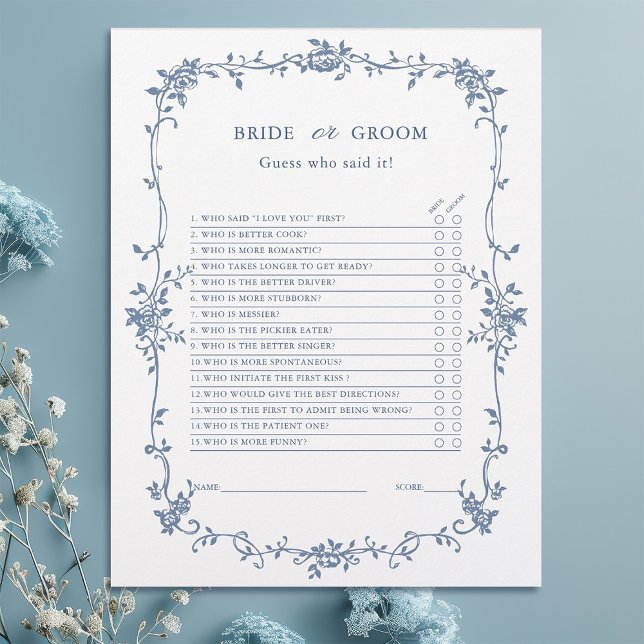 Classy Blue 'Bridge or Groom' Brautparty (Von Creator hochgeladen)