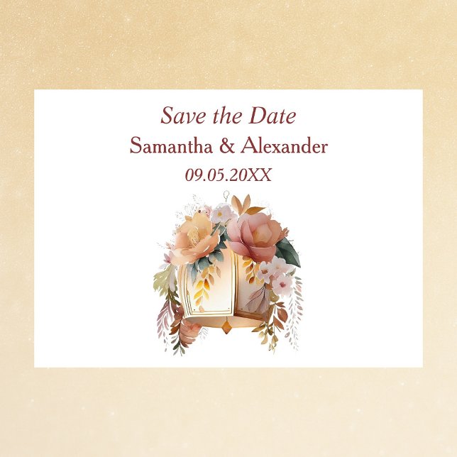 Classy Bohemisch Floral Save the Date (Von Creator hochgeladen)