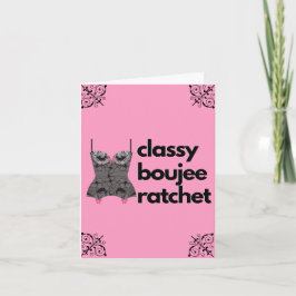 Classy Boujee Ratchet | Rosa und schwarze Fingerie