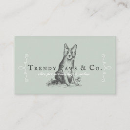 Classy Boutique Style Pet Salon Border Collie Dog Visitenkarte