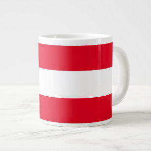 Classy Bright White Wide Nautical Stripes Jumbo-Tasse