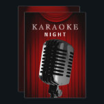 Classy Bühne 30. Geburtstag Karaoke Night Party Einladung<br><div class="desc">Classy Bühne Rote Vorhänge 30. Geburtstag Karaoke Night Party Einladung</div>