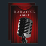 Classy Bühne 30. Geburtstag Karaoke Night Party Einladung<br><div class="desc">Classy Bühne Rote Vorhänge 30. Geburtstag Karaoke Night Party Einladung</div>