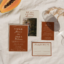 Classy Burnt Orange Old Money Terracotta Wedding