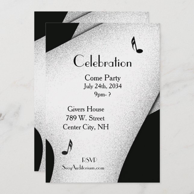 Classy Celebration Party Einladung 5"x 7" (Vorne/Hinten)