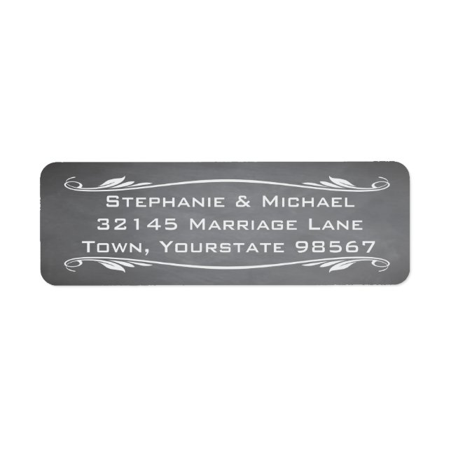 Classy Chalkboard Addres Labels (Vorne)