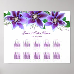 Classy Chic Clematis Hochzeitsstift Poster