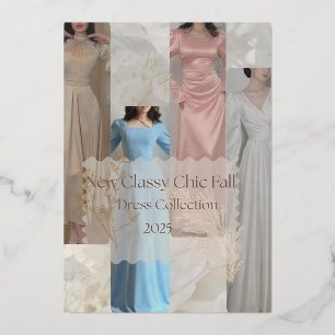 Classy Chic Fall '25 Eleganter Herbstkleid Drop Folieneinladung