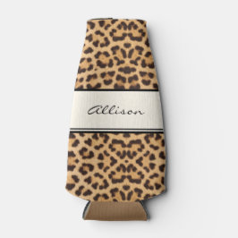 Classy Chic Leopard Print Personalisiert Flaschenkühler